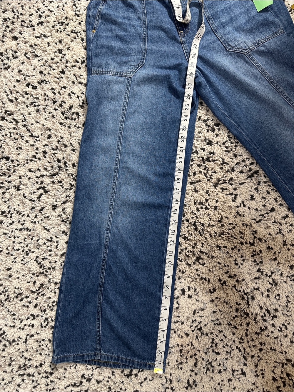 Michael Kors Medium Blue High-Rise Wide Leg Jeans - Picture 3 of 13